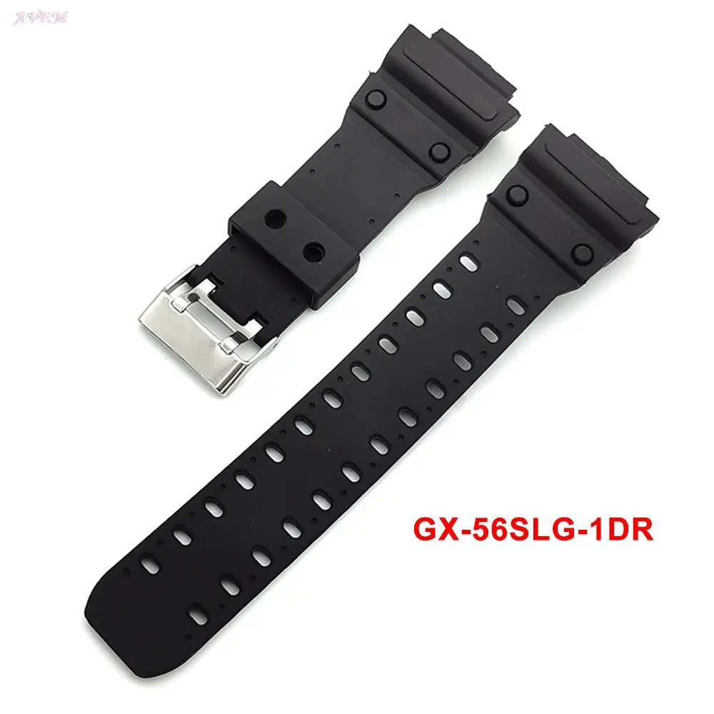 Correa de goma para reloj Casio G-SHOCK Gx-56slg-1dr para hombre, pulsera deportiva de plástico de silicona negra, resistente al agua, accesorios