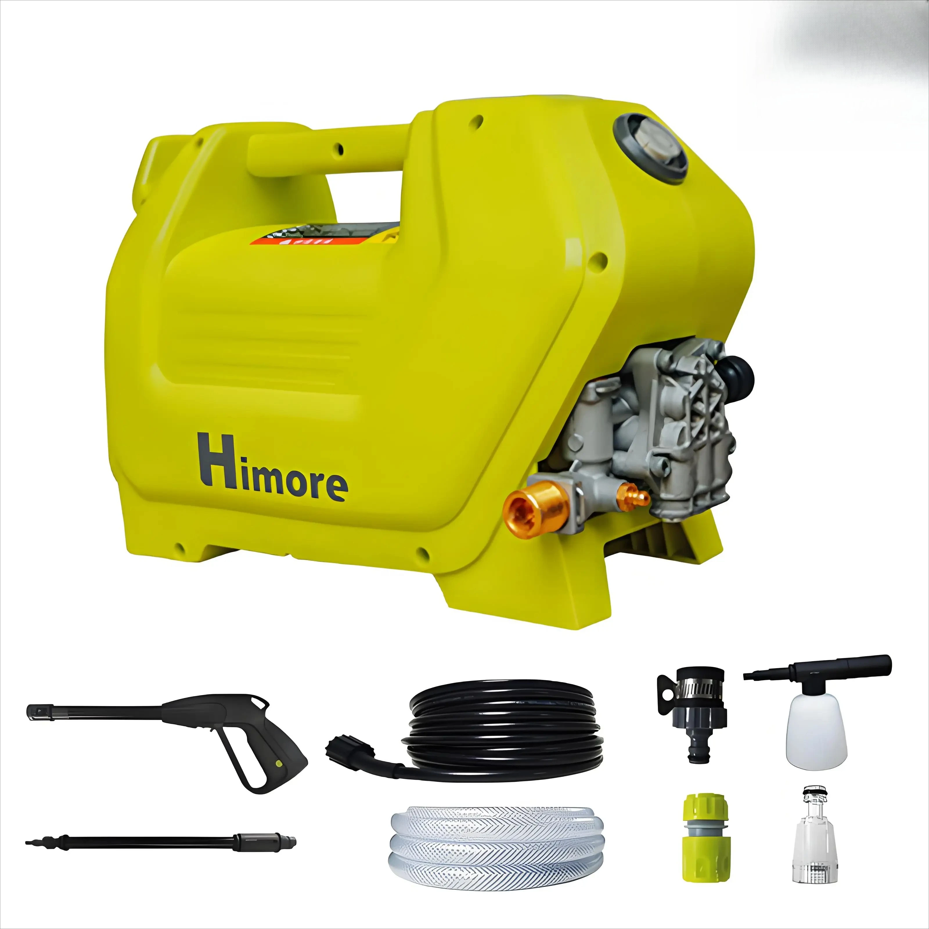 150Bar High Pressure Washer Car Washer Auto Start-Stop 1500W Portable High-Pressure Water Gun for Home Garden Vehicle Cleaning