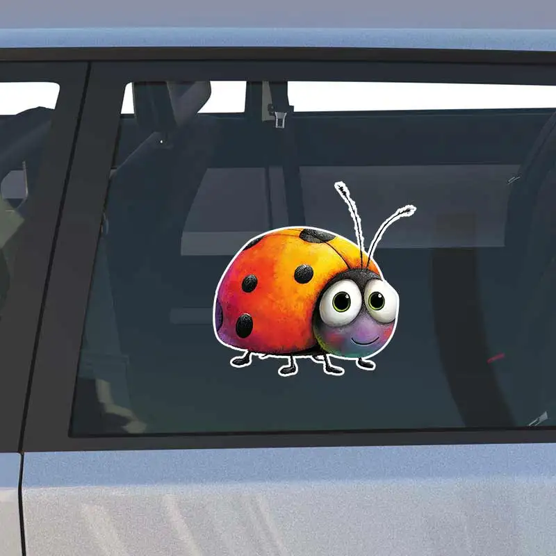 Quirky Beetle Insect Car Sticker Vinyl Detachable Waterproof Decal Outdoor Car Bumper Window Notebook Computer Decoration SH1201 4