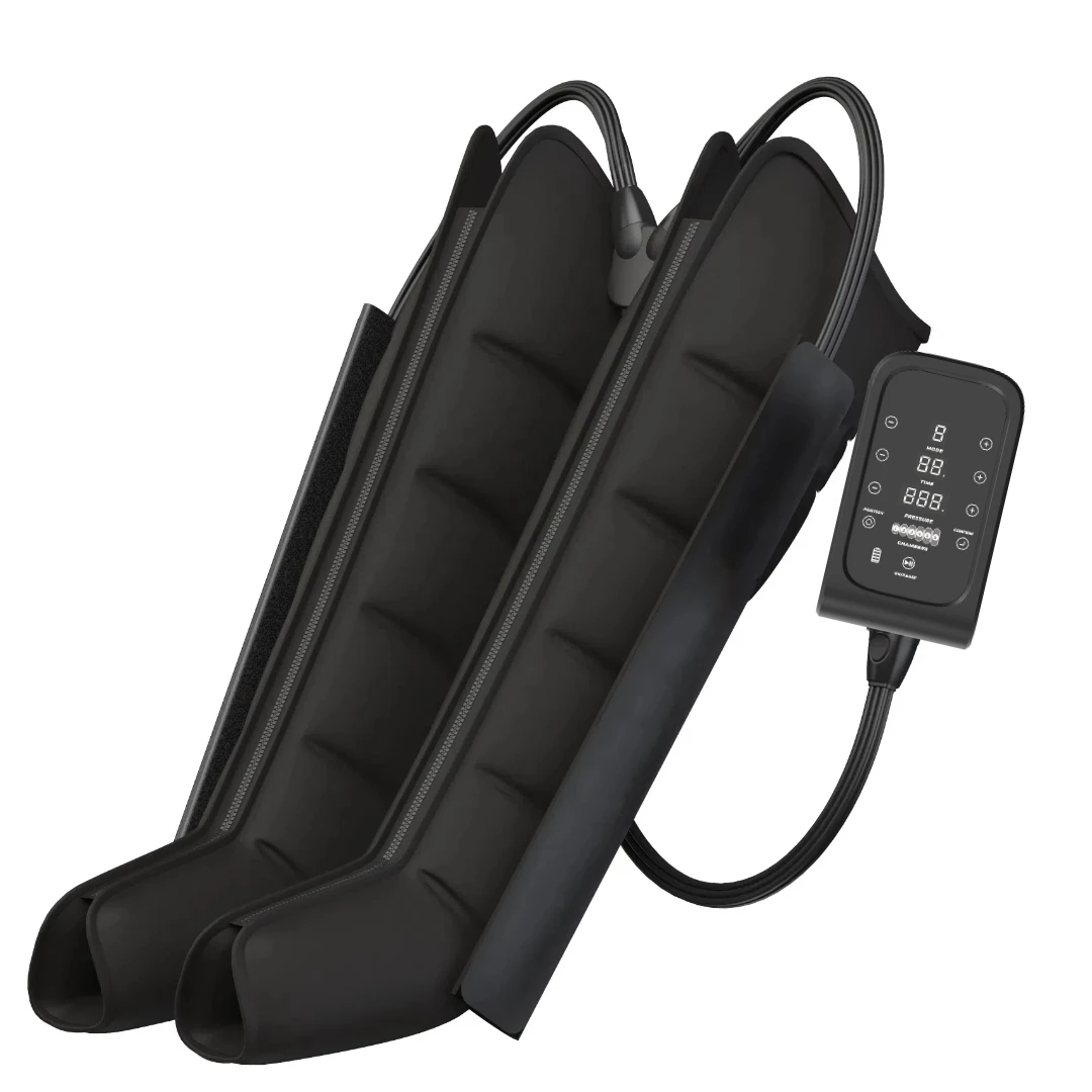 Rechargeable 6 Chambers Pneumatic Air Compression Pressure Leg Massager Portable Sports Recovery Boots