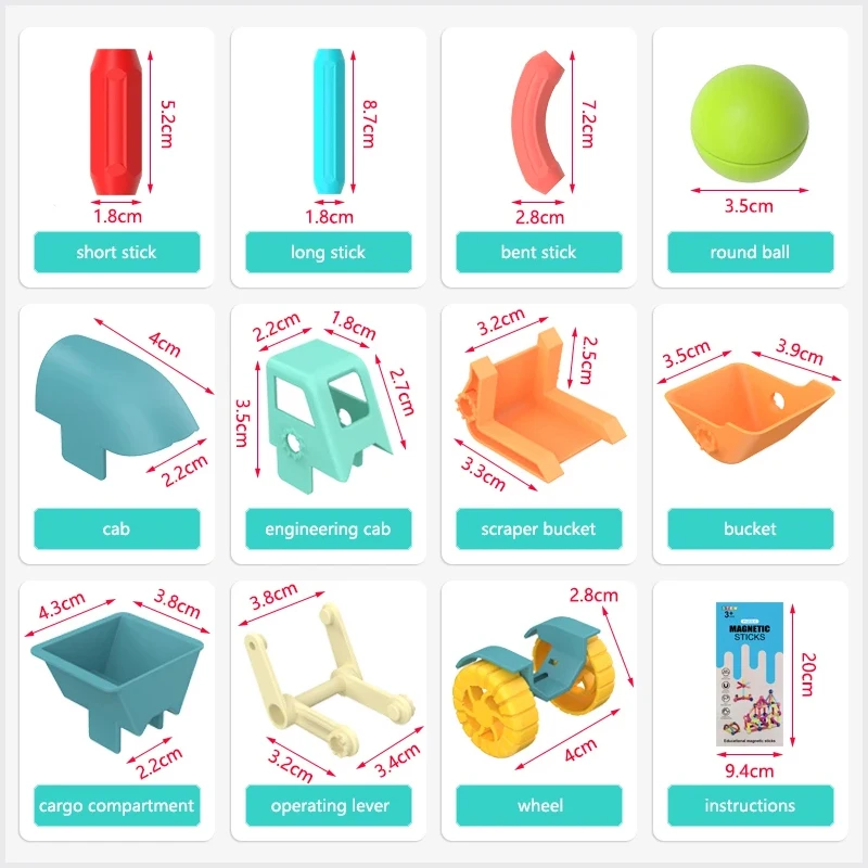 Magnetische Constructor Bouwstenen Designer Set Magneet Stick Rod Ballen Montessori Educatief Speelgoed Voor Kinderen Kinderen Meisje Gift
