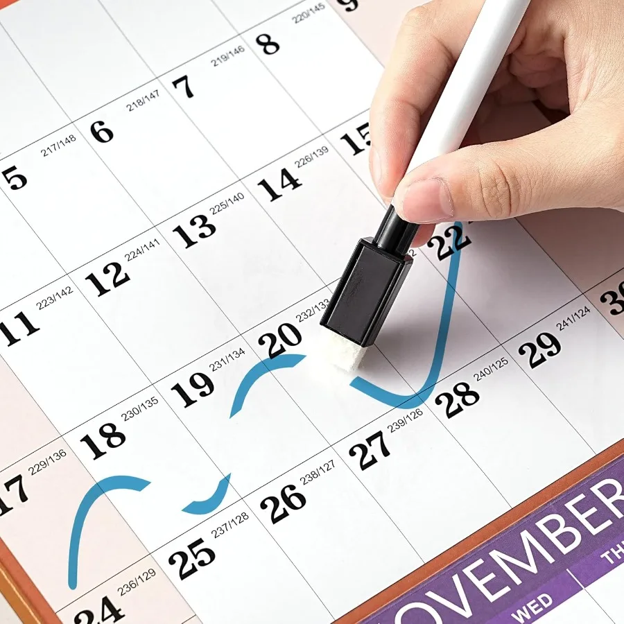 2026 Dry Erase Calendar Dry Erase Wall Calendar 2026 Yearly Wall Calendar Jan. 2026 Dec. 2026 34.6" x 22.9" Wet and Dry Erase L