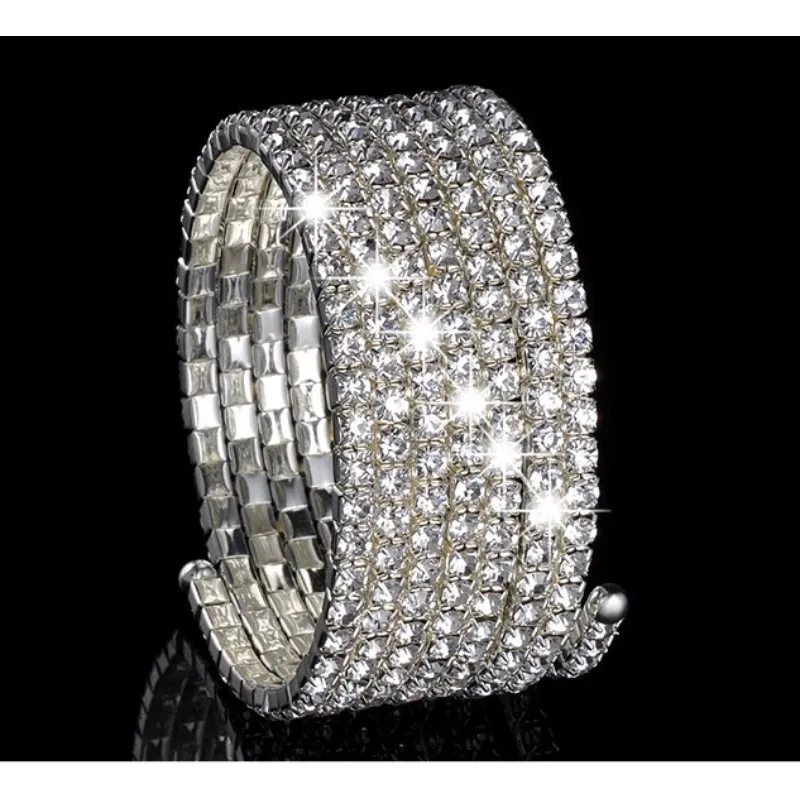 맞춤형 밸리 댄스 핸드 쥬얼리 성능 팔찌 긴 스트랩 스팽글 체인 라인 석 팔찌 액세서리 팔 체인