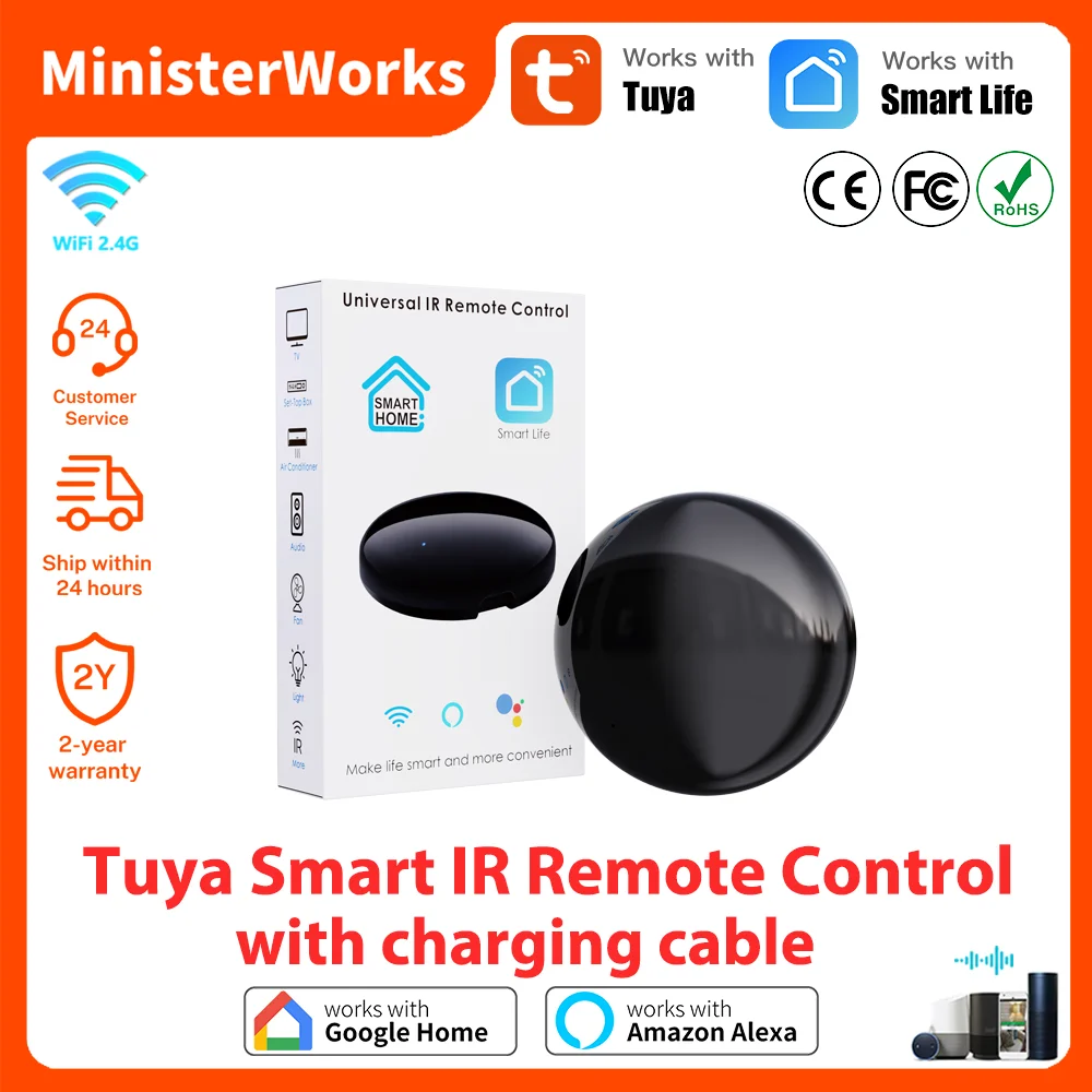 Tuya Smart IR Universal Remote for Smart Home Automation Remote Control for TV Air Conditioner Works with Alexa Google Home
