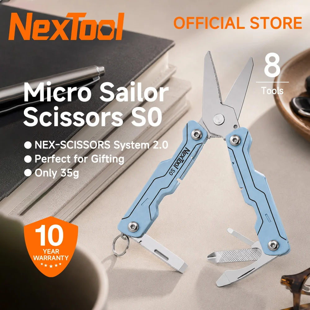 NexTool Mini Sailor Scissors S0 8 In 1 Micro Multitools Mini Pocket Multitool EDC Folding Hand Tools Gift For Men