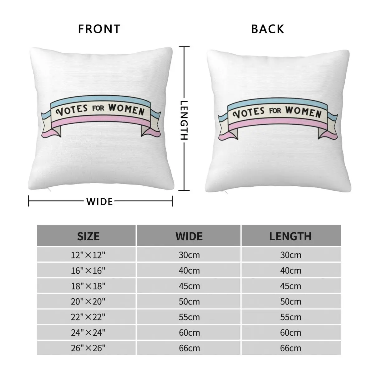 Mary Poppins Votes For Women Square Pillowcase Pillow Cover Cushion Zip Decorative Comfort Throw Pillow for Home Bedroom