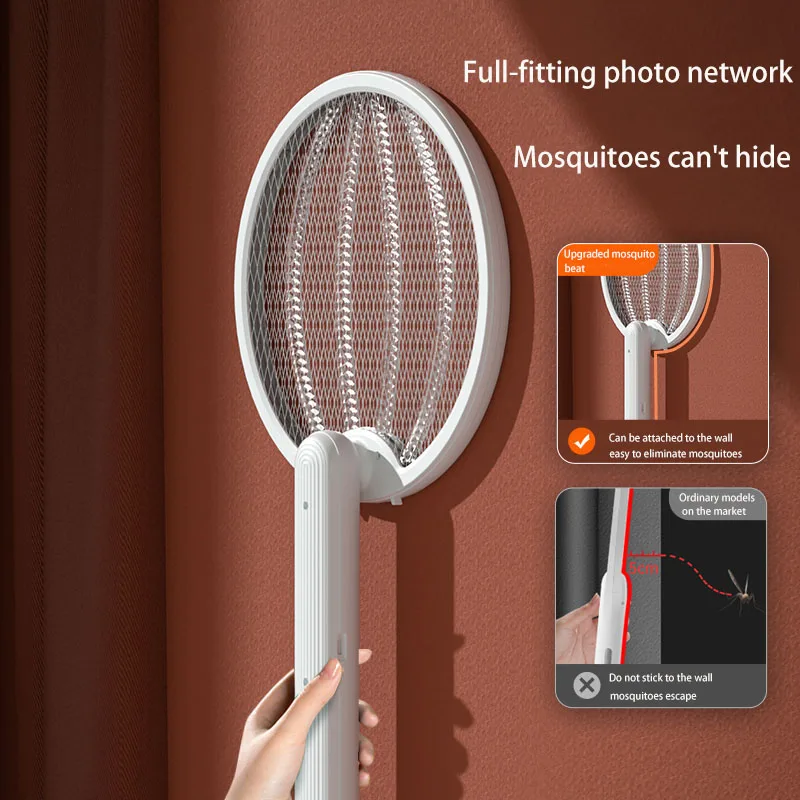 Fast Mosquito Trap Intelligent Household Recharg eable Bug Zapper Electric Shock Mosquito Swatter Rotation Zapper Insect Killer