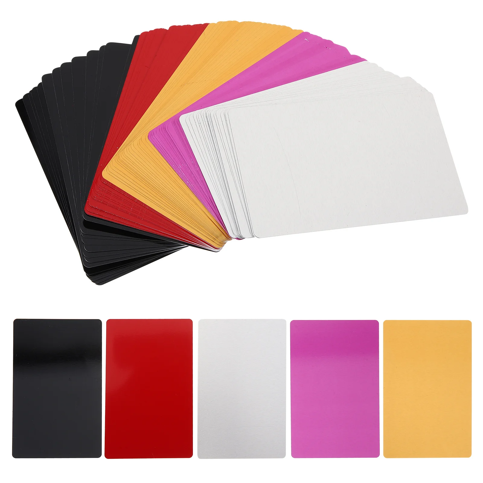 Tarjetas de nombre de Metal de aluminio en blanco, 80 Uds., para grabado del cliente, etiquetas de estampado por sublimación, carteles, tarjetas de visita de Metal en blanco