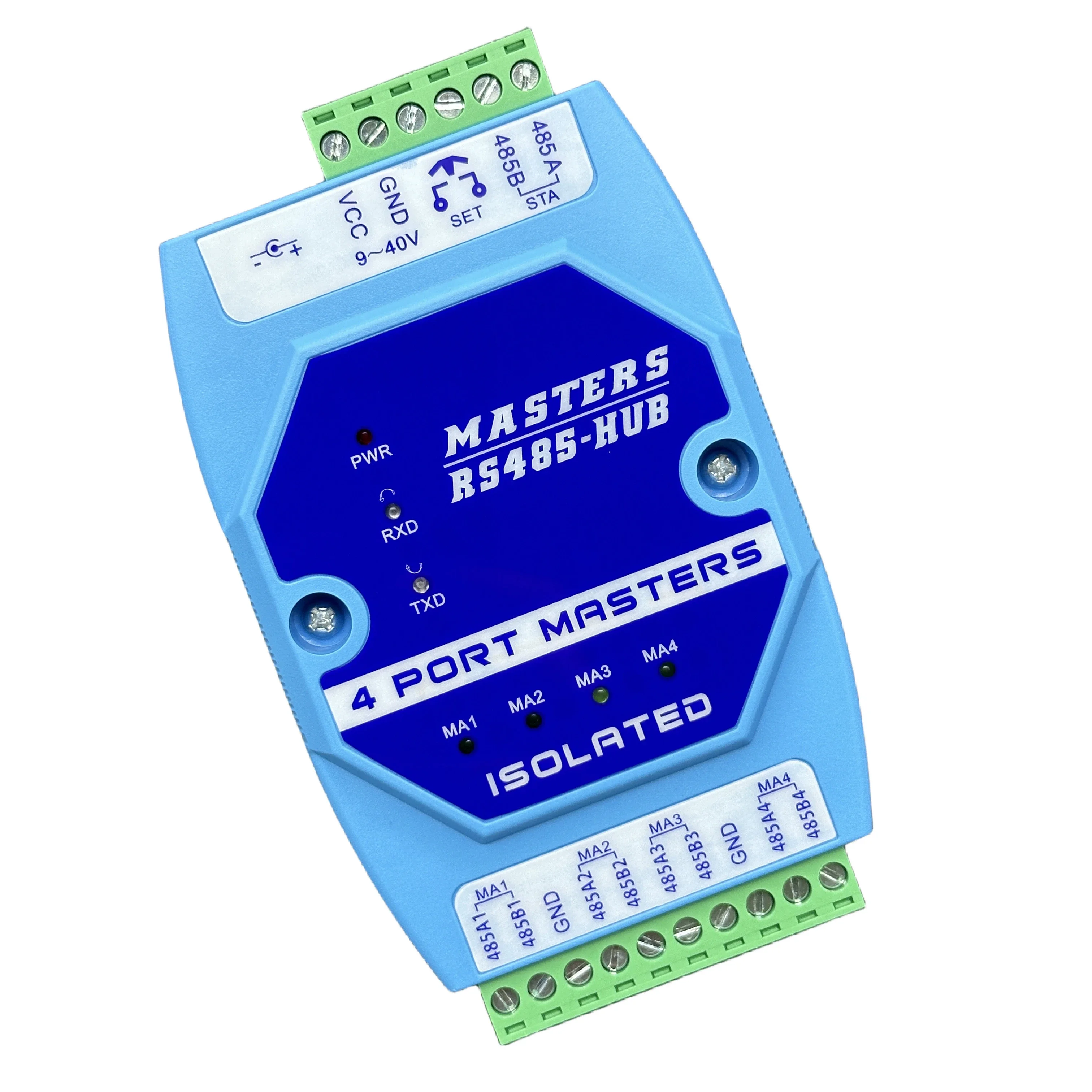 2026 Industrial grade Modbus RS485 Hub 4 Master 1 Slave Multi Slave  Cache Isolation RS485 High-Speed Hub