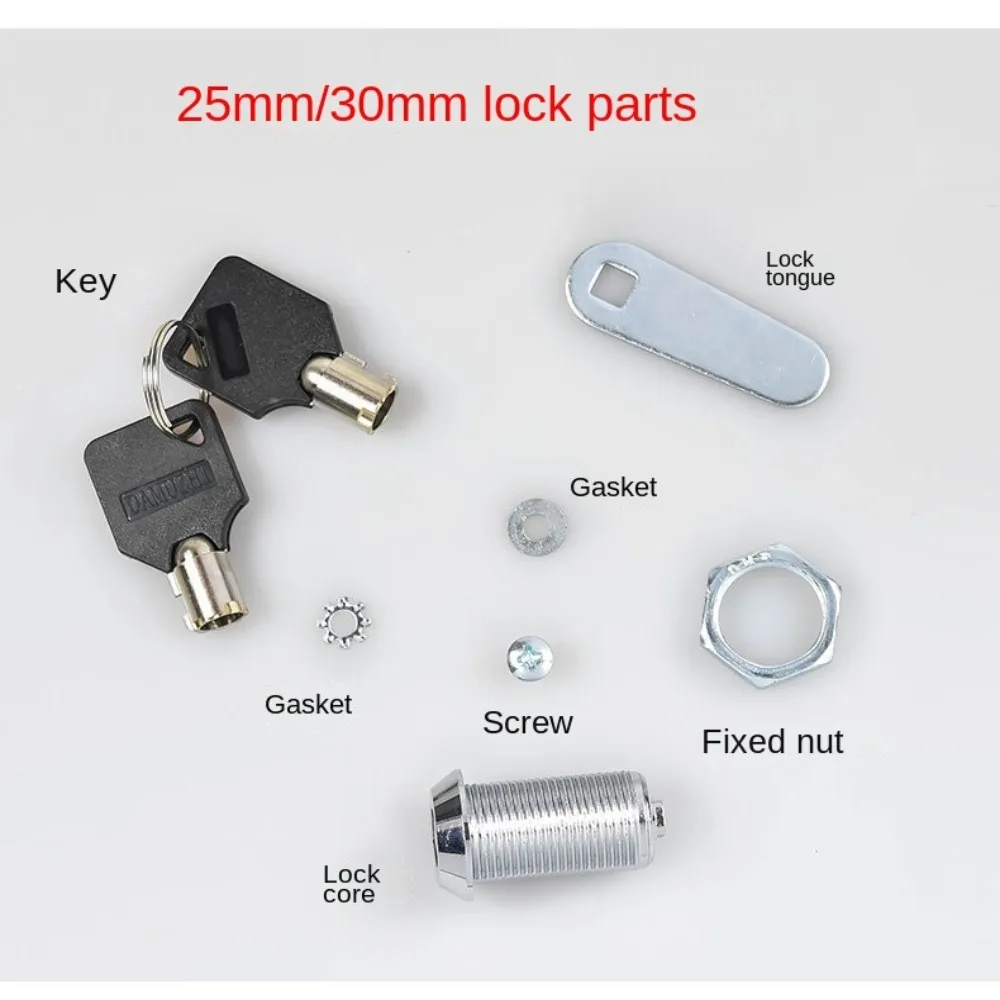 Safe Deposit Box Locks with 2 Keys Power Distribution Box File Metal Cabinet Mechanical Tongue Lock Desk Mailbox