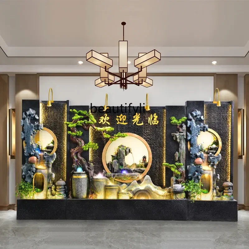

V Fountain Water Curtain Wall Landscape Furnishing Articles Balcony Office Humidifier Decoration Liing Room Courtyard