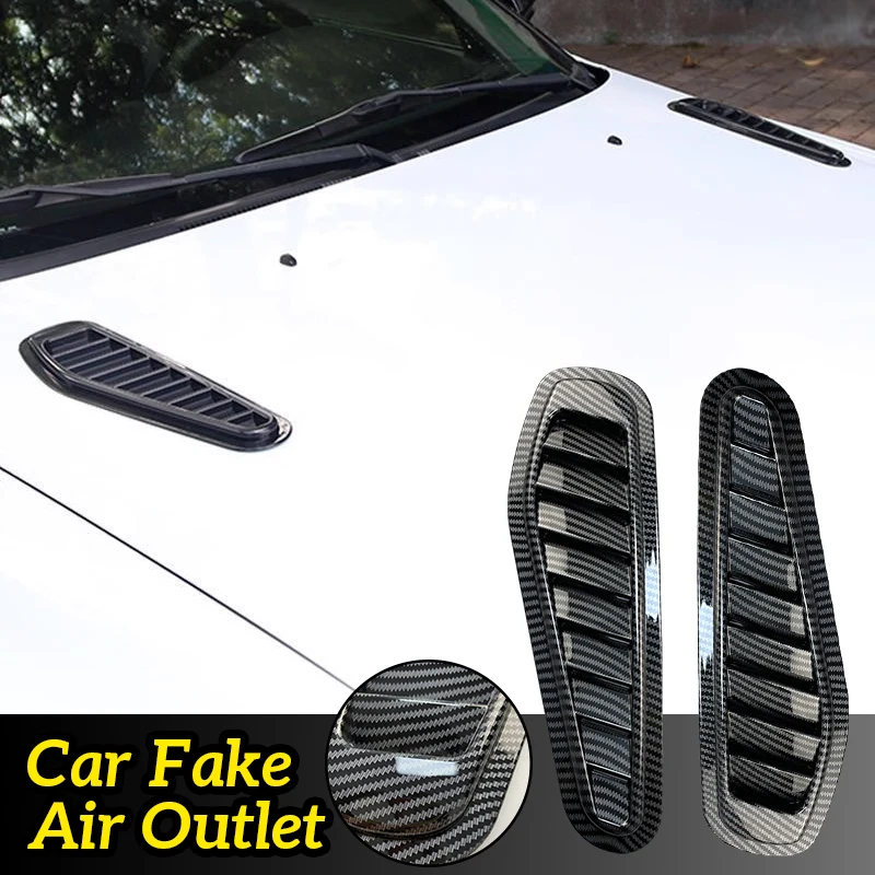 Airflow Intake Cover Car Airflow Intake Decoration Spoon Engine Hood Ventilation Cover Universal Airflow Vent Protection Cover