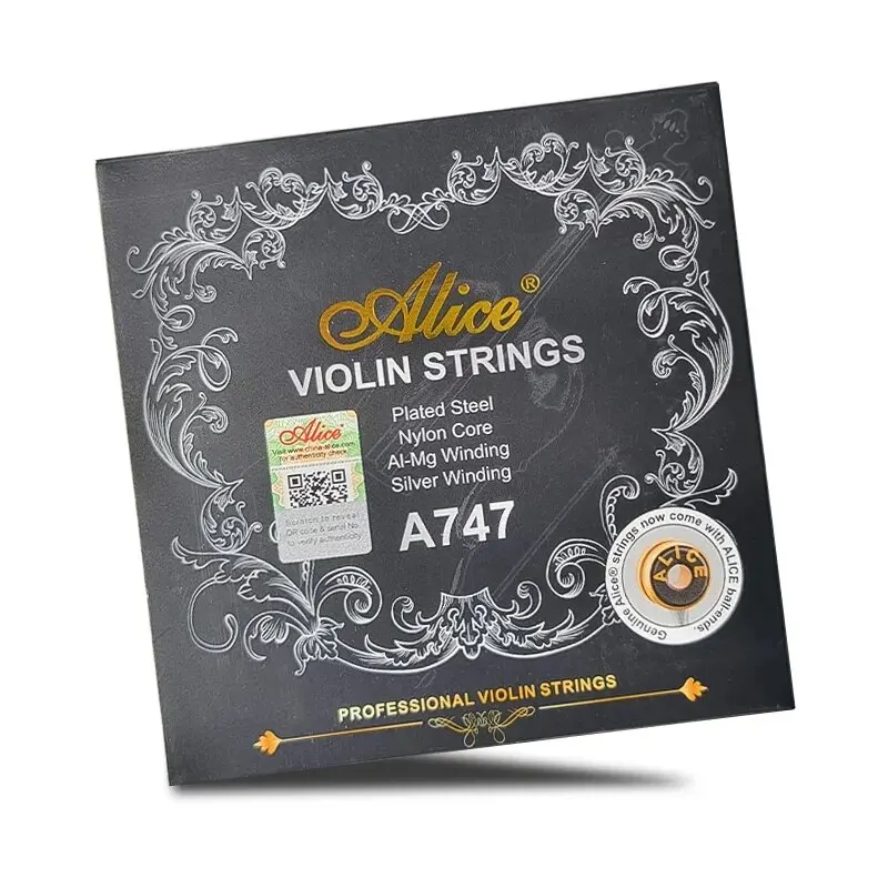 Alice Strings for Violin A747 Nylon Core Alloy Windings for 1/8 1/4 1/2 3/4 4/4 Universal Violin Accessories