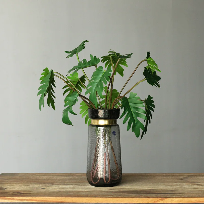 59CM Turtle Leaf Artificial Plant Nordic Ins Home Decoration Wedding Ornament Plant Rainforest Octagonal Leaf - view 6