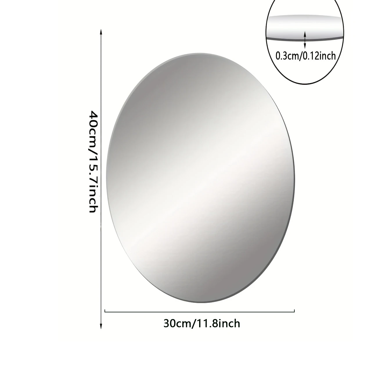 Wall acrylic mirrors, high-definition bathroom mirror stickers, wall mounted indestructible shatter resistant mirrors for makeup
