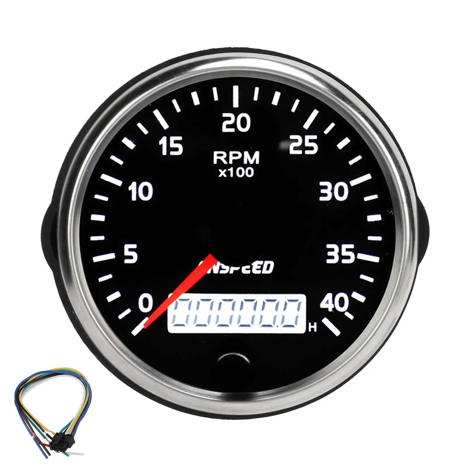 

12/24V Tachometer Meter for Diesel Generator Engine, 1 8 Cylinder Gasoline Engine, Corrosion Resistant