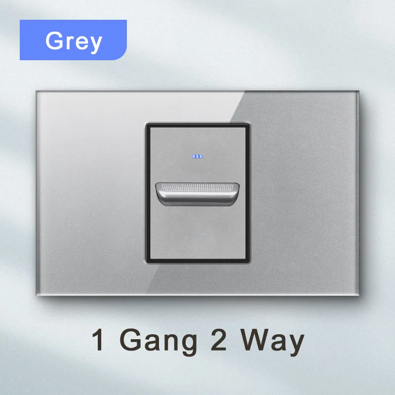 Picture 7: 120 Type Toggle Gray Tempered Glass Dual Position Switch Socket 20A Universal Socket for US, UK, and EuropeUSB EU LED Indicator