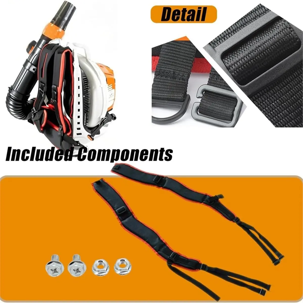 Harness Straps Replacement for Sthil BR800 BR800X Leaf Blower, Right Shoulder 4283710 9001 Left Shoulder 4283710 9002