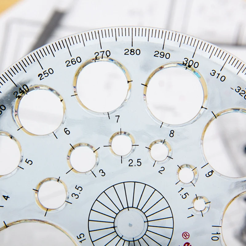 Regla geométrica multifuncional, regla Universal de dibujo multifuncional, herramienta de medición de plantilla de dibujo geométrico