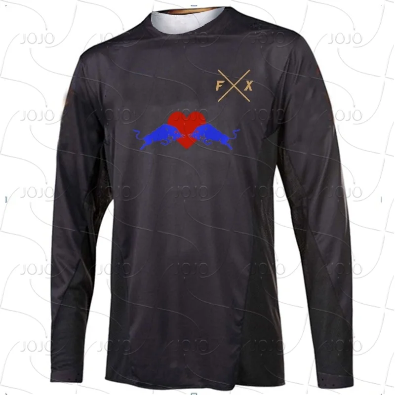 Popularna koszulka terenowa do jazdy motocyklem, BMX, rowerem górskim, szybkoschnąca koszulka z długim rękawem z nadrukiem 3D, idealna do jazdy w górę i w dół.