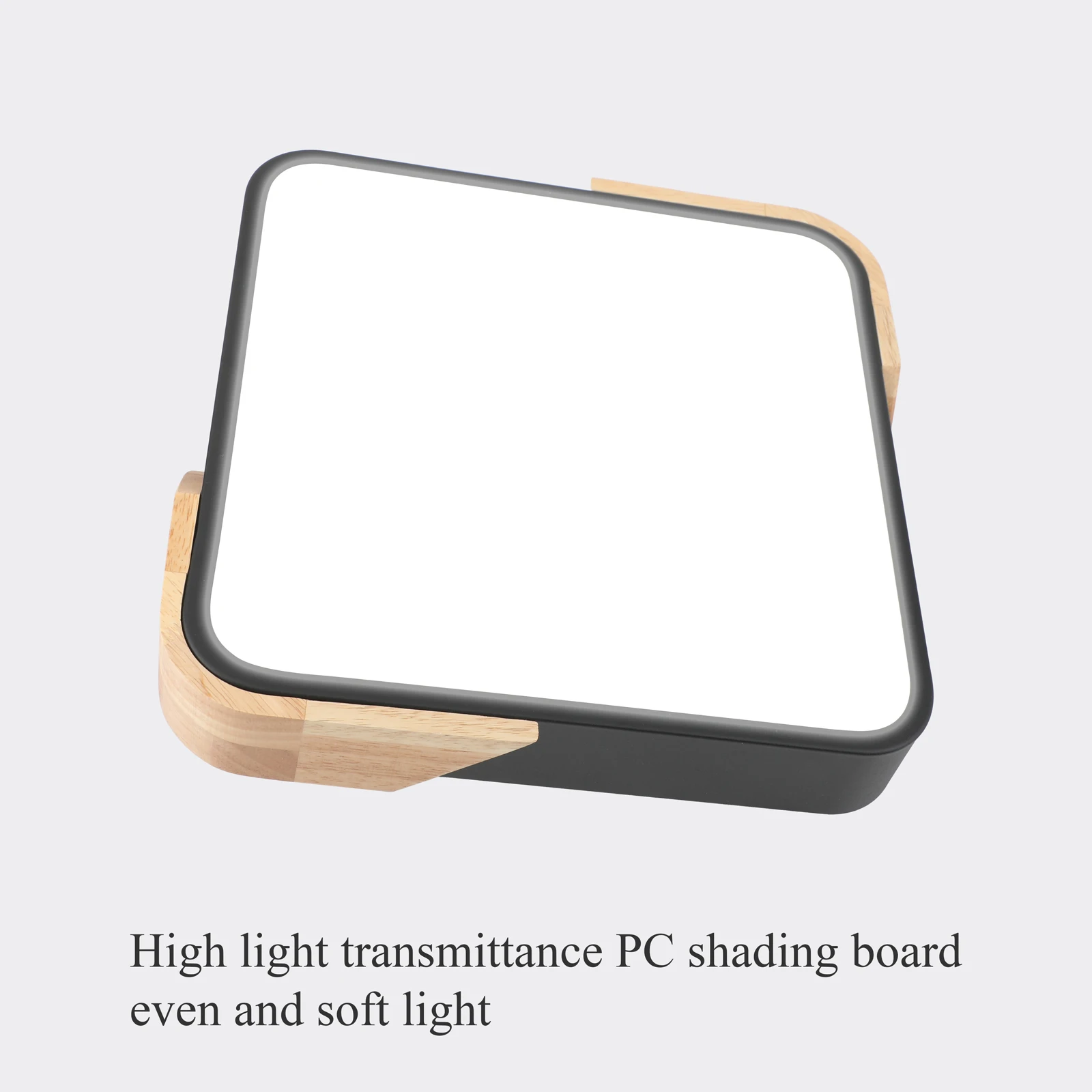 Square LED Ceiling Light 18W Modern Ultra-thin Wooden Ceiling Lamp Indoor Bedroom Living Room Lighting Fixture Surface Mount