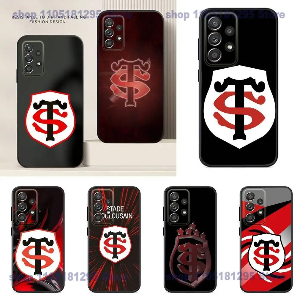 

S-Stade-T-Toulousains Phone Case For Samsung S24,21,22,23,30,Ultra,20,Plus,Note,10,9,Black soft silicone case