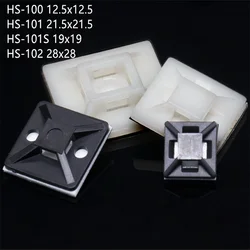 HS Self Adhesive Cable Tie Bases Mount Strong Glue Wire Wall Holder Car Fixing Seat Clips Suction Position Sucker
