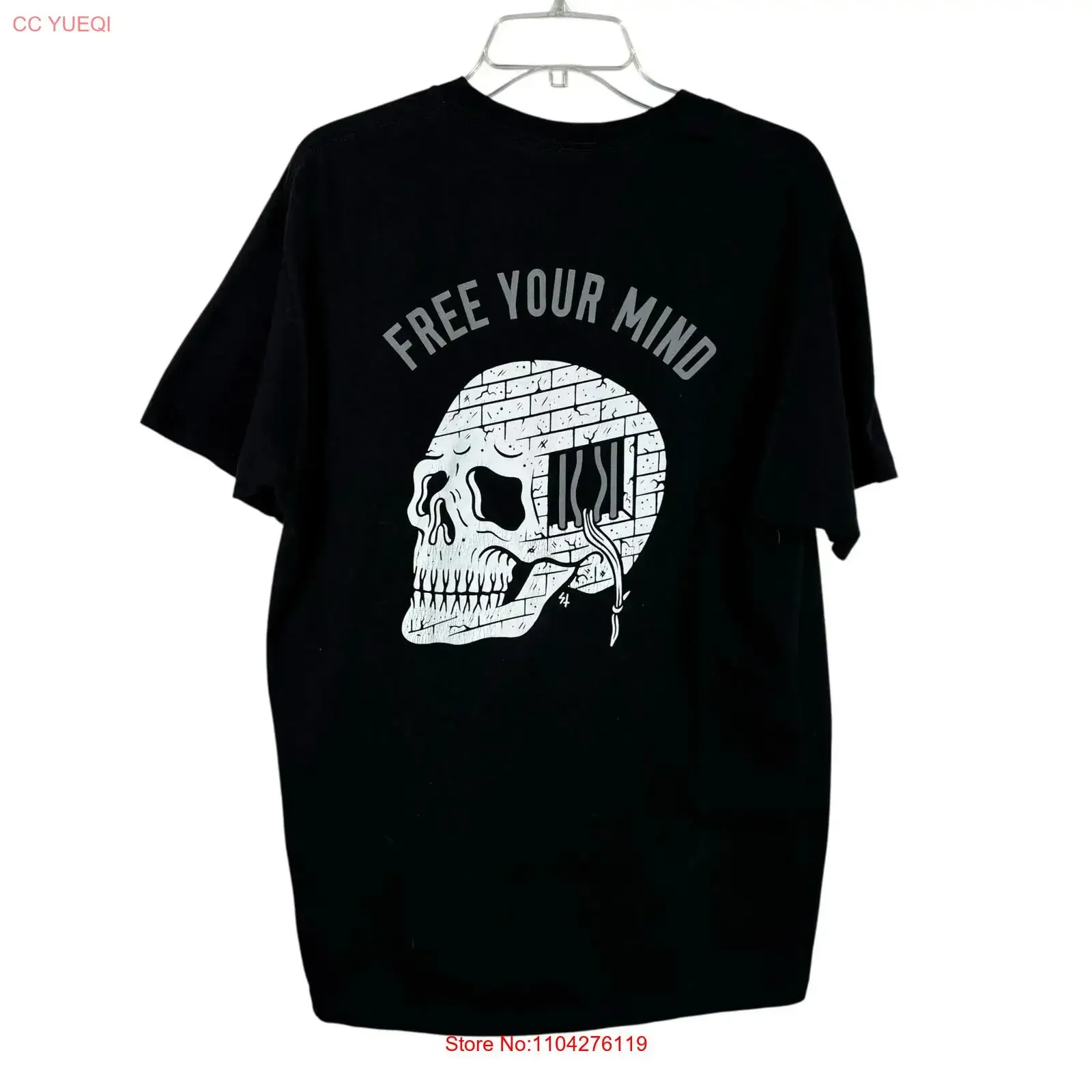 Lurking Class by Sketchy Tank Free Your Mind Skull T Shirt Large L Skate vintage Washed Stretched graphic Breathable homme