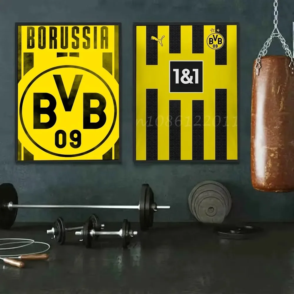 1 قطعة B-بوروسيا D-Dortmund نادي المشارك ذاتية اللصق الفن ورق مقاوم للماء ملصق مقهى بار غرفة جدار ديكور