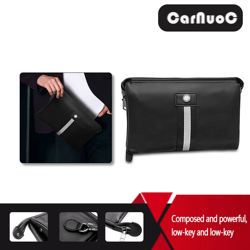 For Mercedes Benz A B C S Class AMG GLC GLA W205 W176 W204 W124 W210 W211 W202 W212 Black Men PU Leather Envelope Clutch Bag