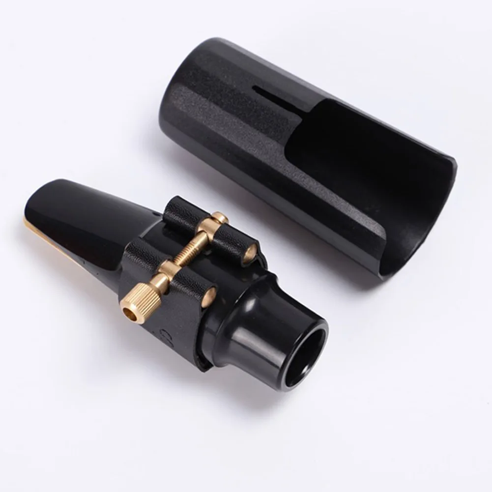 

Saxophone Mouthpiece Ligature With Cap Accessories For Alto Tenor Soprano Sax Leather Ligature Woodwind Instruments Parts