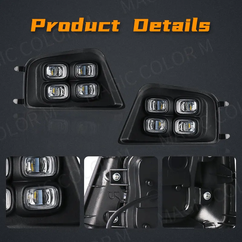 Car DRL For Toyota Tacoma 2012 2013 2014 2015 LED Daytime Running Lights Daylight Turn Signal Driving Auto Styling Fog Lamp 2pcs