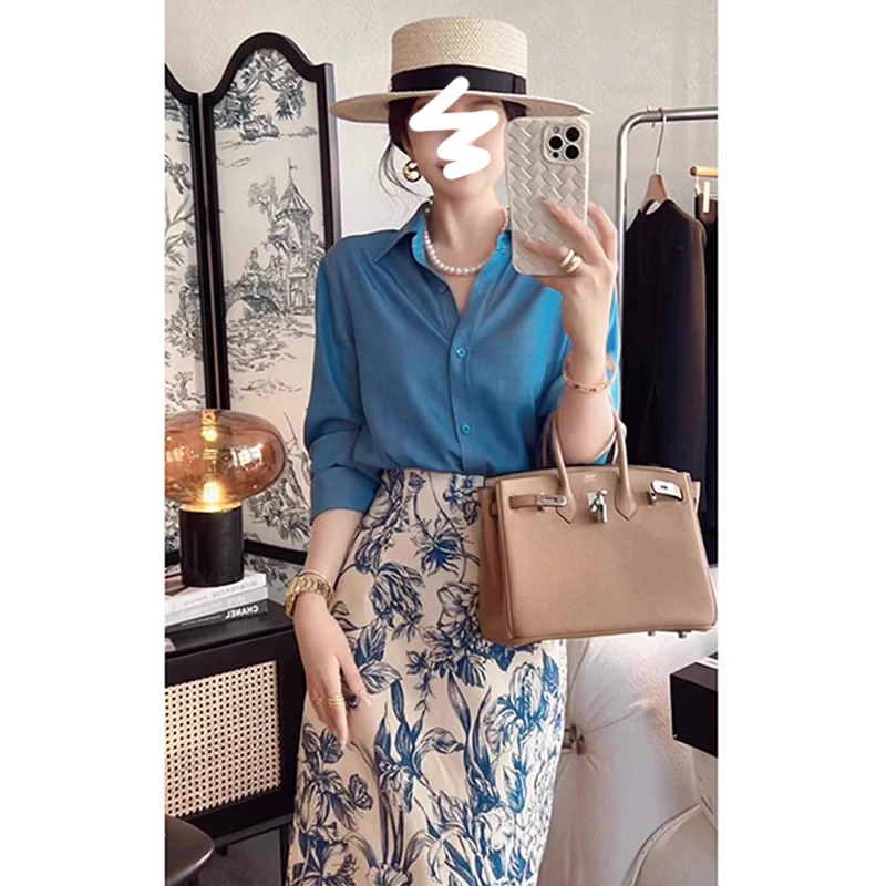 

Faionable Осенний комплект одежды. Новый женский комплект защиты от солнца с Ele. Антивозрастная юбка f с цветочным принтом.