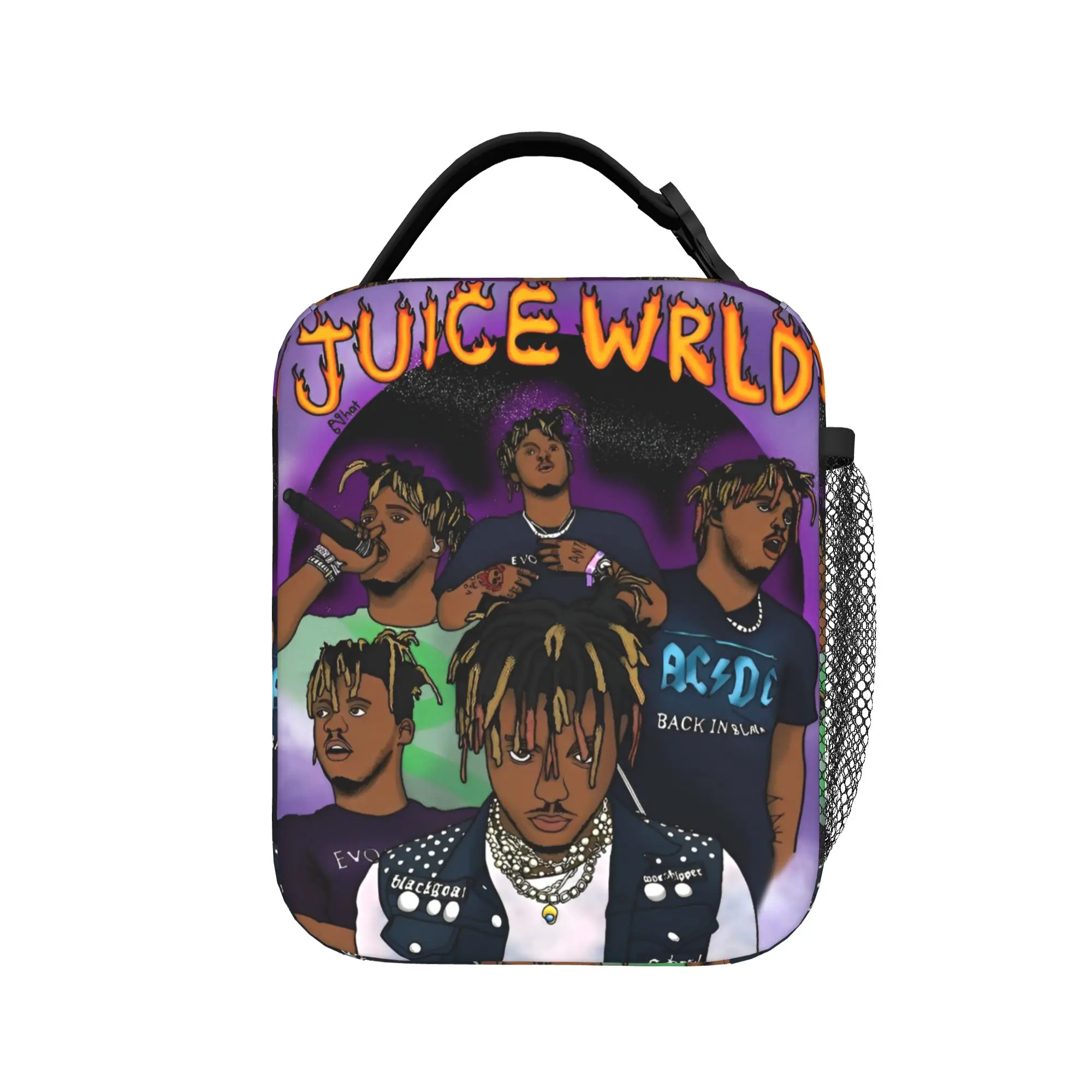 Juice Music Wrld Insulated Lunch Bags Portable Meal Container Cooler Bag Tote Lunch Box College  Travel Men Women