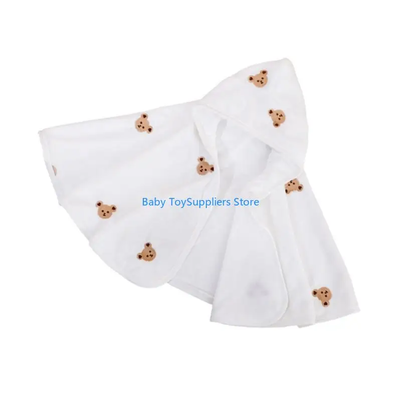 

R1WF Multifunctional Baby Hooded Bathrobe Travel Beach Bath Towel, Soft Newborns Wrap Blanket Wearable for Ages 0 to 3 Year