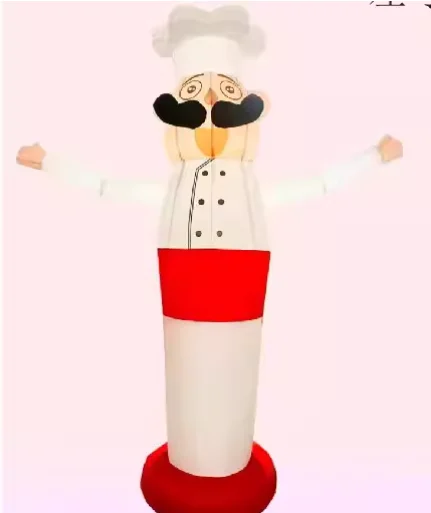 Opening Event Advertisement Waving Inflatable Cartoon Doll Chef Celebration Catering Waving and Without Fan