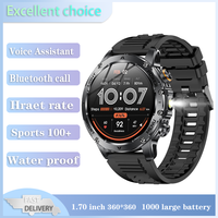 Xiaomi Mijia Outdoor Sports Smart Watch 1.7inch LED Flashlight 1000mAh Bluetooth Call Voice Assistant Waterproof Watches for Men