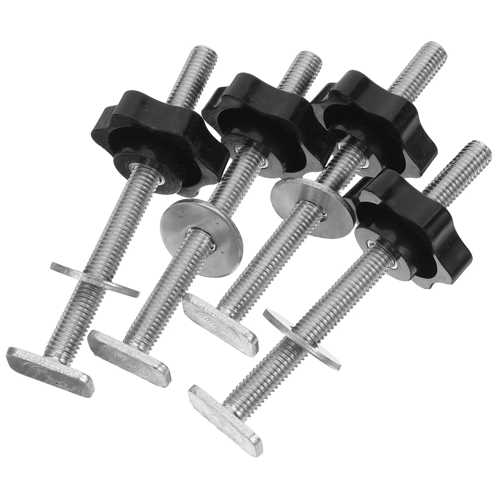 4Pcs Star-Shaped Ergonomic T Slot Clamping Knobs with Washer Adjustable Manual Hand Knob Bolts for Woodworking Jigs Fixtures T