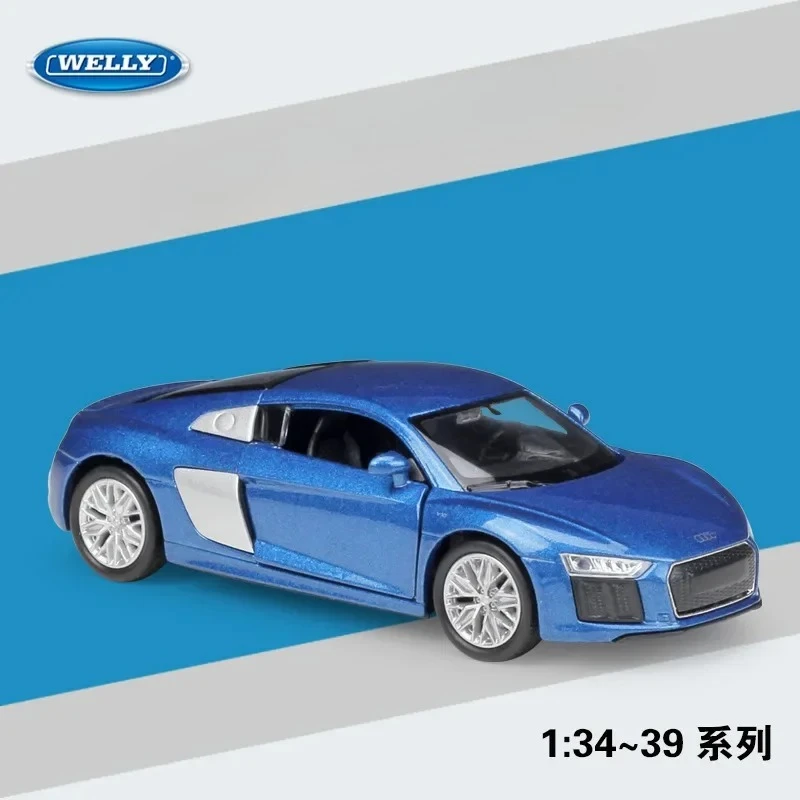 WELLY 1:36 2016 R8 V10 عالية محاكاة دييكاست سيارة سبيكة معدنية نموذج سيارة لعب الأطفال جمع الهدايا B112 دييكاست سبيكة سيارة #1