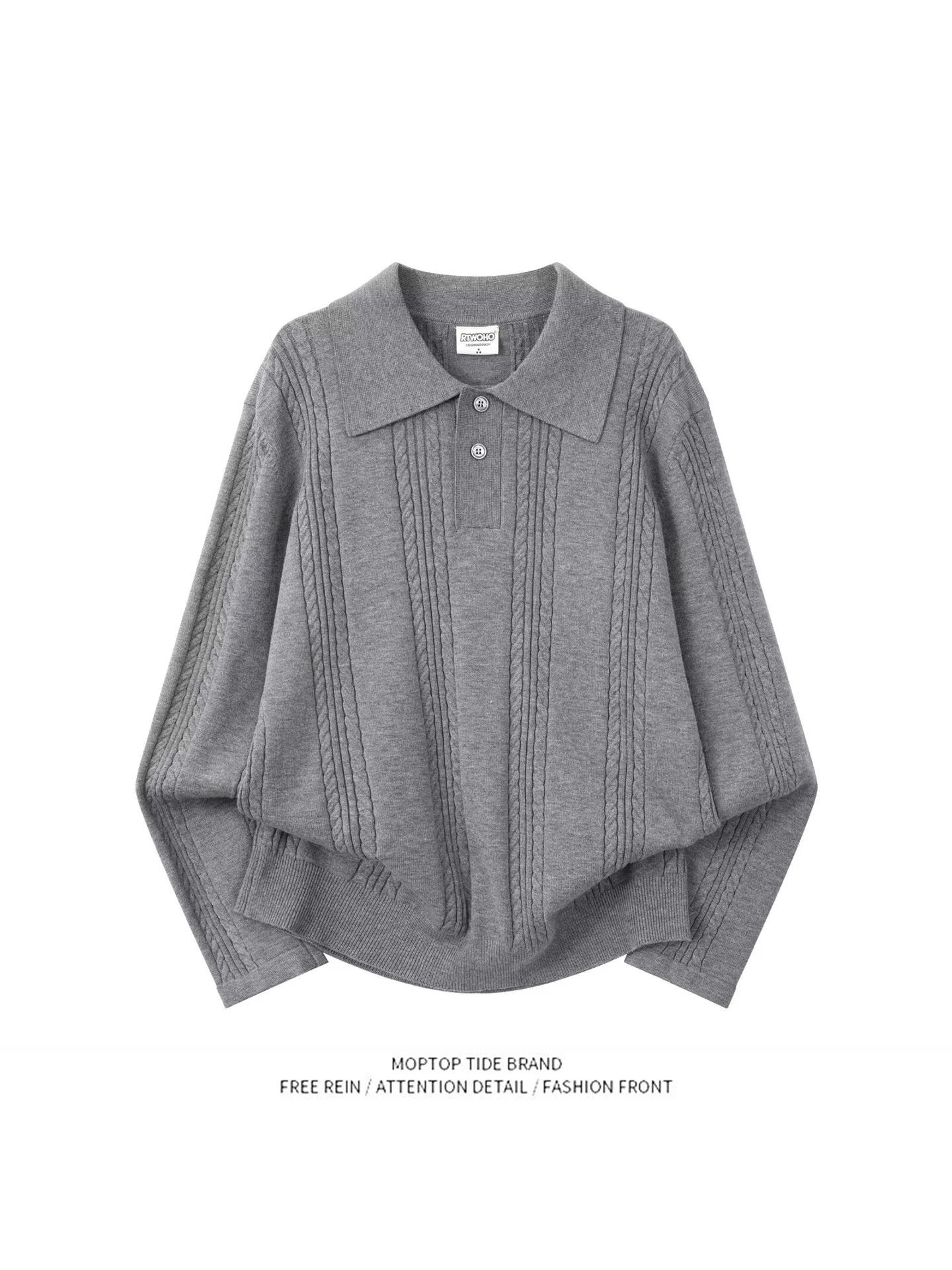 

Ретро-свитер в корейском стиле с вышивкой в виде пшеничных колосьев, вязаный, повседневный, удобный, для осени и весны, мужской и женский