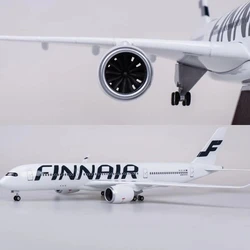 Finnish Airlines Airbus A350 Model Aircraft 47CM 1:142 Scale With Wheel LED Light Die-casting Machine Collected Gift By Aviation