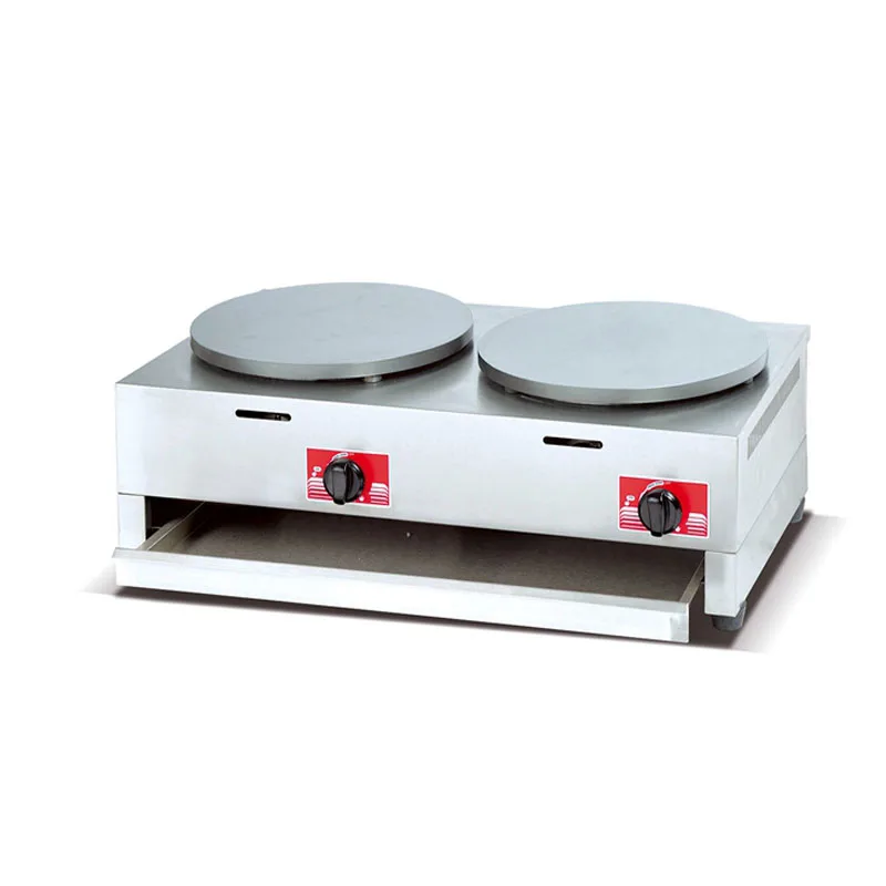 

Good Quality None-stick Double Plate Crepe Maker Commercial Crepe Pancake Maker with Stainless Steel