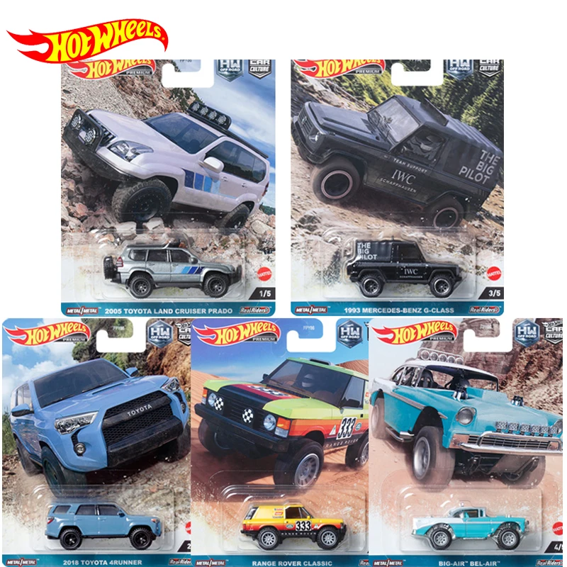 Genuine Hot Wheels Premium Car Culture HW Off Road Boys Toys 1/64 Diecast Toyota 4 Runner Range Rover Classic Metal Model Gift