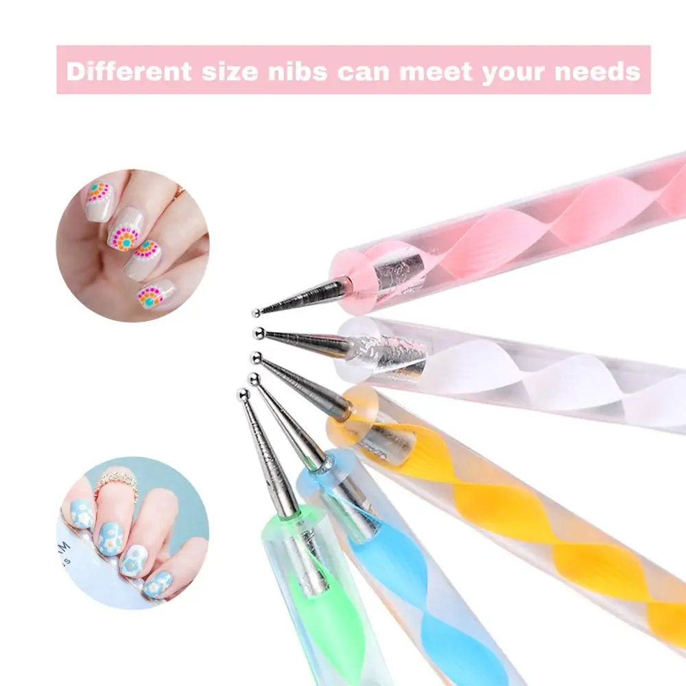 13pcs Mandala Dotting Tools Set Acrylic Clay Stick Vertical Stripes Embellishment Color Painting Drill Pen DIY Creative Tool Set