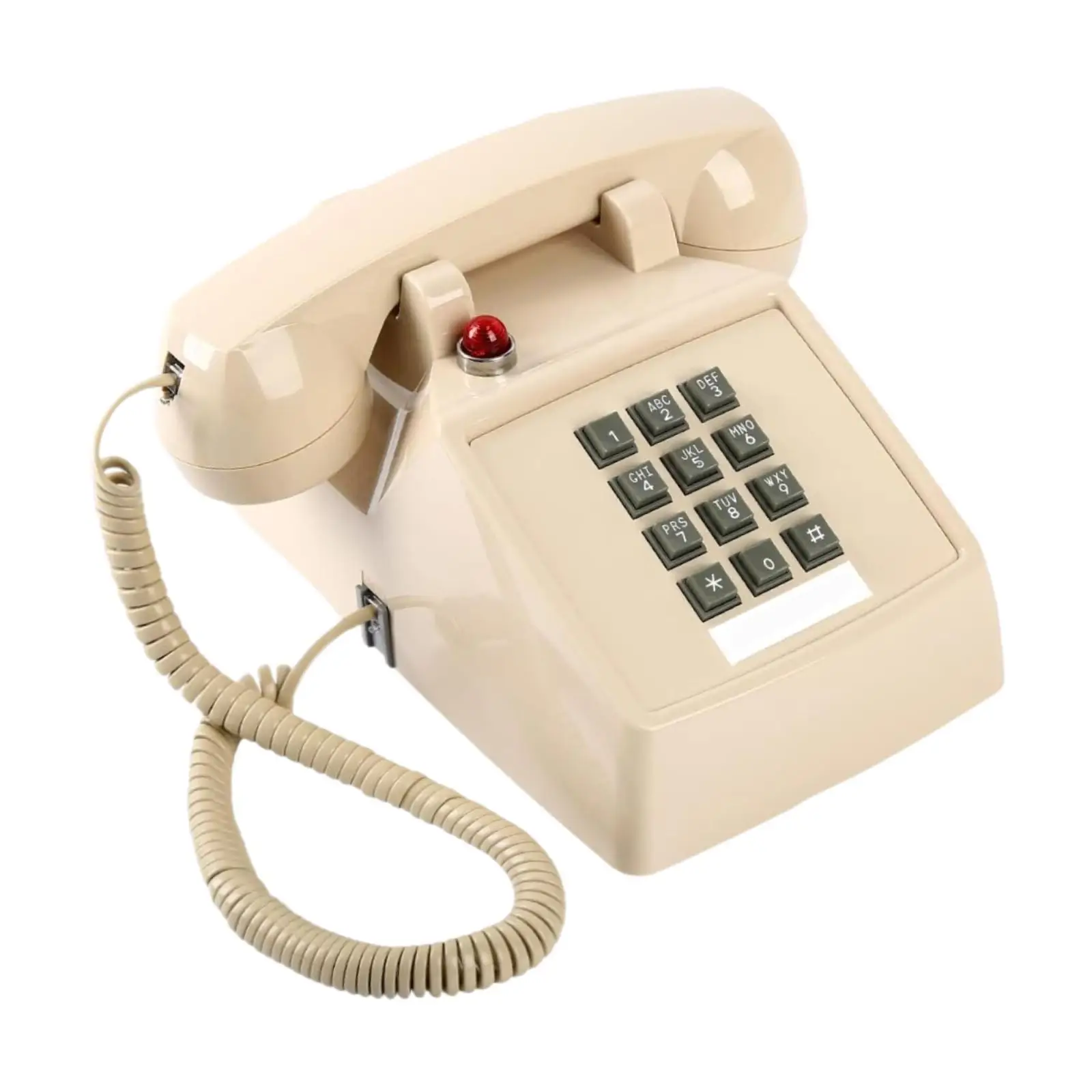

Vintage Design Wired Desk Telephone with Long Handset Cord for Room Decoration Lightweight Classic Design 13x22.2x11.5cm