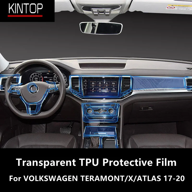 For VOLKSWAGEN TERAMONT/X/ATLAS 17-20 Car Interior Center Console Transparent TPU Protective Film Anti-scratch Repair Film