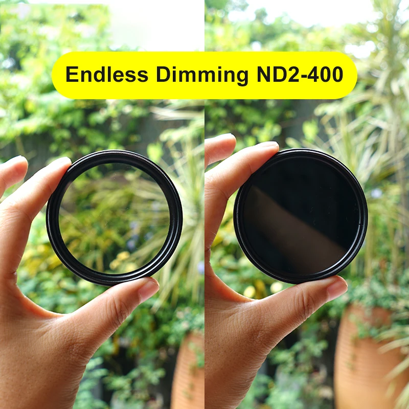 ND2-ND400 Adjustable Filter ND Filter Neutral Density Filter 37mm 40.5mm 43mm 46mm 49mm 52mm 55mm 58mm 62mm 67mm 72 77 82 86 95