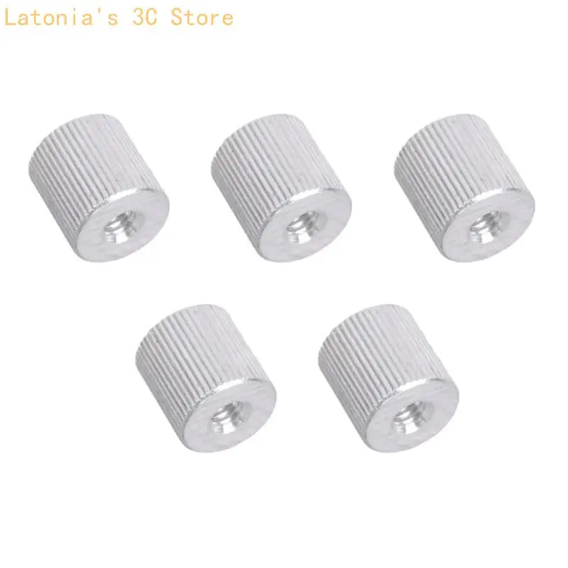 5 Stück rostfreies Aluminium 1/4 Zoll Buchse auf Buchse Schraubenadapter für Kamerahalterung X3UB – Detail 3