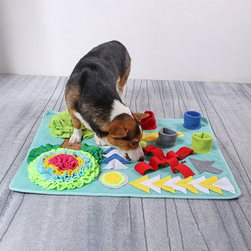 Pet Chewing Sound Toys Big Dog Sniffing Mat Plant Garden Sniffing Pad Food Storage Decompression Puzzle Interactive Dog Toys