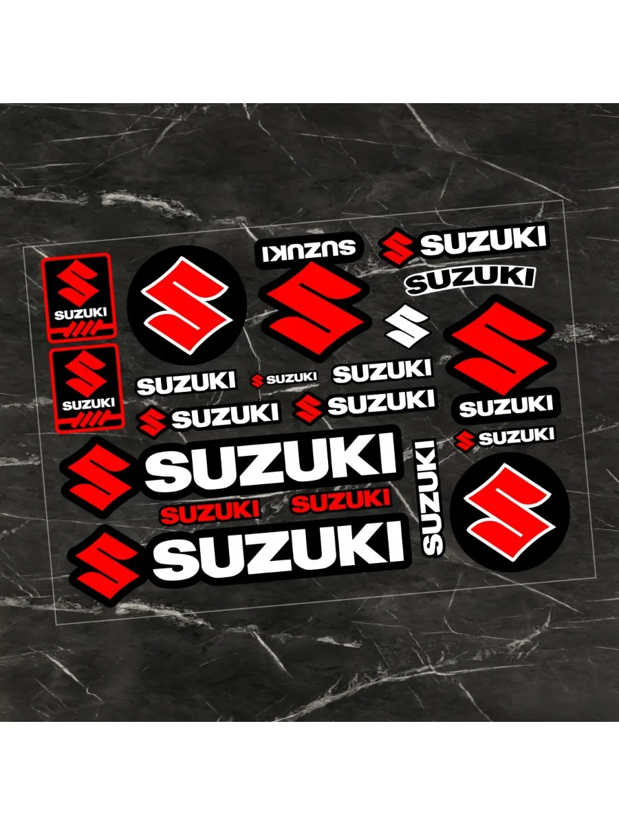 AliExpress Reflective Suzuki Sticker Logo Motorcycle Tank Helmet Bike Car Decal Kit